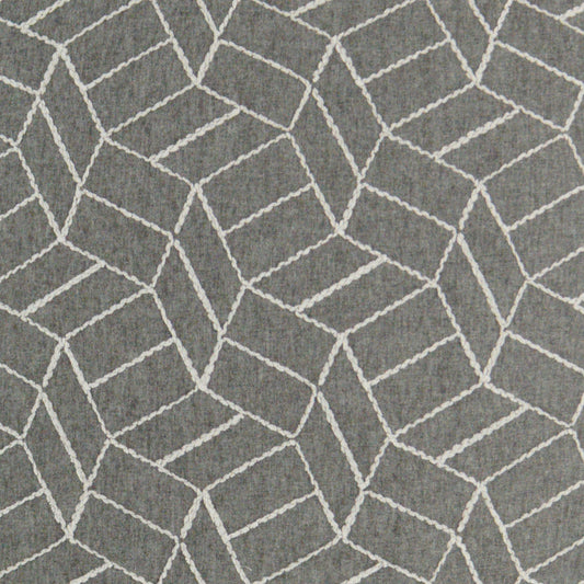 D.V. KAP HOME 3361-G-YARD Caramba Fabric - Graphite Modern, Geometric  Grey   - Caramba