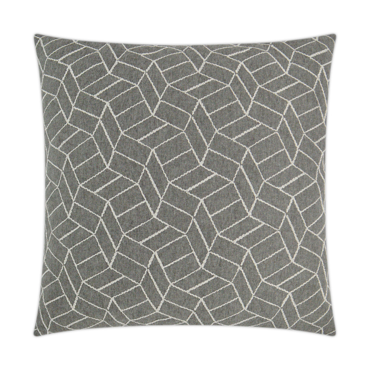 D.V. KAP HOME   24" x 24" Caramba Pillow - Graphite Modern, Geometric    - 3361-G-2424