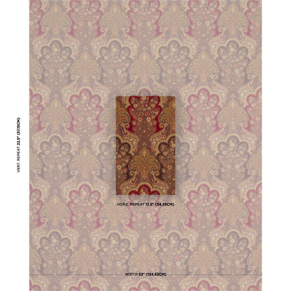 SCHUMACHER  CHROMA NEW CASTLE PAISLEY PATTERN WOVENS,HIGH PERFORMANCE PATTERN WOVENS,HIGH PERFORMANCE CRANBERRY   - 3362013