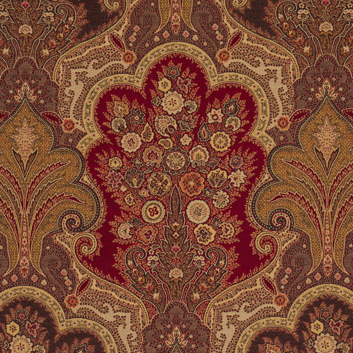 SCHUMACHER  CHROMA NEW CASTLE PAISLEY PATTERN WOVENS,HIGH PERFORMANCE PATTERN WOVENS,HIGH PERFORMANCE CRANBERRY   - 3362013