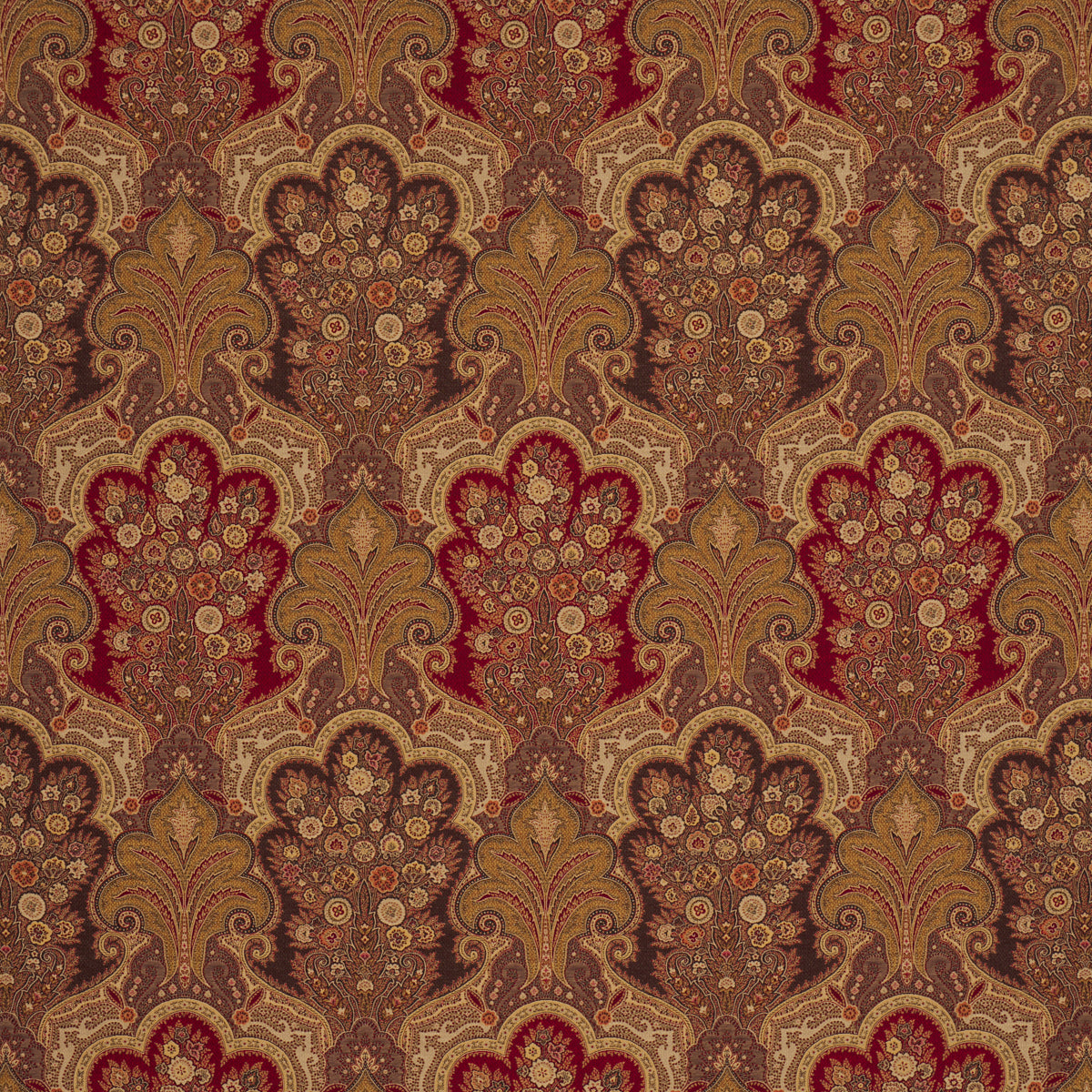 SCHUMACHER  CHROMA NEW CASTLE PAISLEY PATTERN WOVENS,HIGH PERFORMANCE PATTERN WOVENS,HIGH PERFORMANCE CRANBERRY   - 3362013