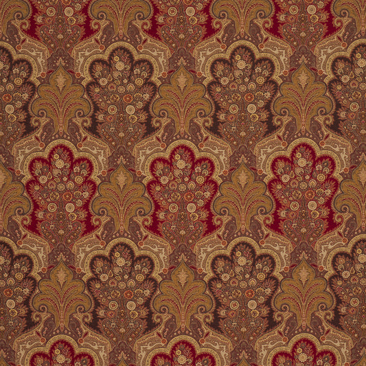 SCHUMACHER  CHROMA NEW CASTLE PAISLEY PATTERN WOVENS,HIGH PERFORMANCE PATTERN WOVENS,HIGH PERFORMANCE CRANBERRY   - 3362013