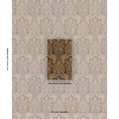 SCHUMACHER  CHROMA NEW CASTLE PAISLEY PATTERN WOVENS,HIGH PERFORMANCE PATTERN WOVENS,HIGH PERFORMANCE INDIGO   - 3362044