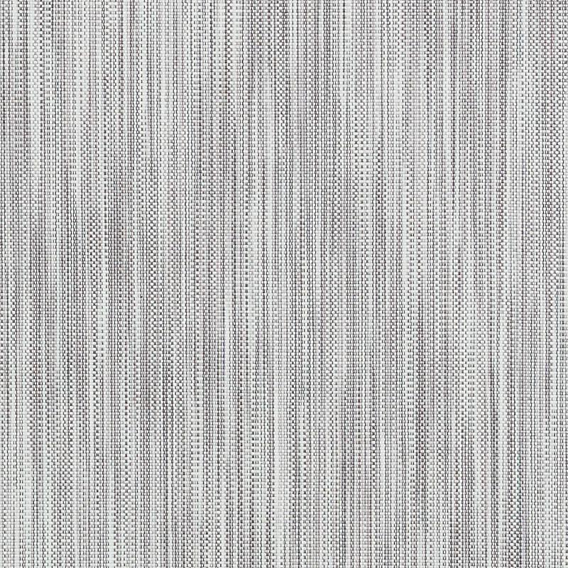 Lavender and white striped woven fabric with subtle vertical lines, ideal for upholstery or drapery.