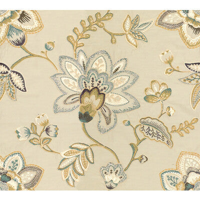 KRAVET COUTURE EMBROIDERY JACOBEANS GOLD,BLUE,BEIGE   - 33628.516.0