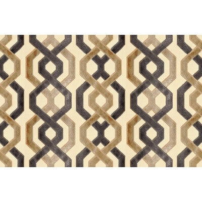 KRAVET COUTURE VELVET GEOMETRIC BEIGE,GREY,   - 33634.1611.0