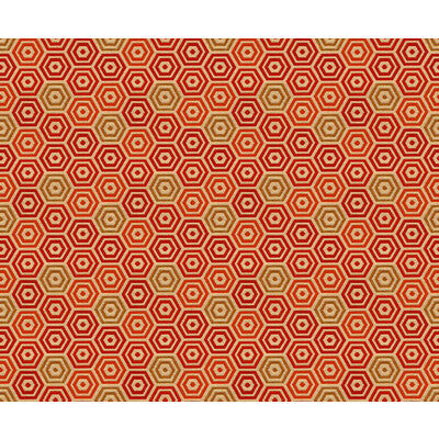 KRAVET CONTRACT JACQUARDS METALLIC BURGUNDY/RED,ORANGE,GOLD   - 33638.419.0