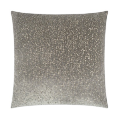 Square ash solid pillow with a textured surface, plush fabric, modern living-room accent.