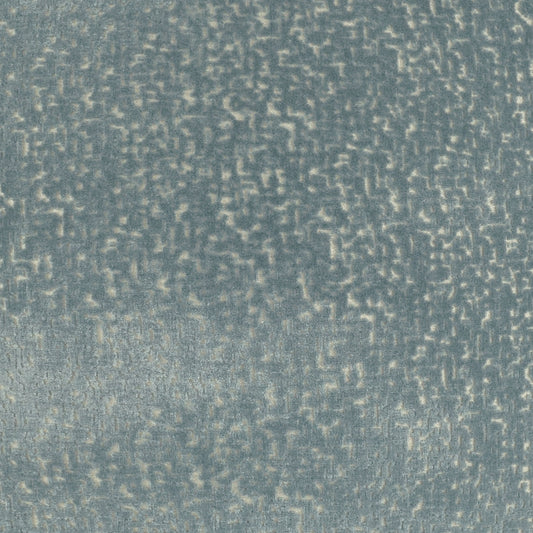Close-up of blue-gray textured fabric with cream speckles; woven upholstery textile, durable, suitable for sofas or curtains.
