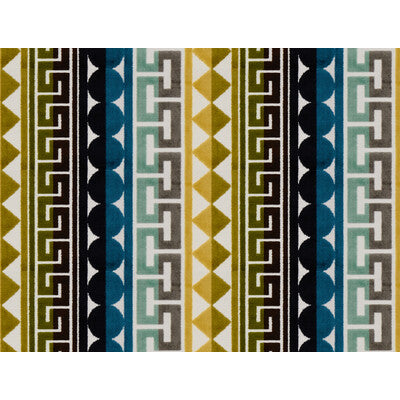 KRAVET DESIGN VELVET GEOMETRIC BLUE,GREEN,YELLOW   - 33782.540.0