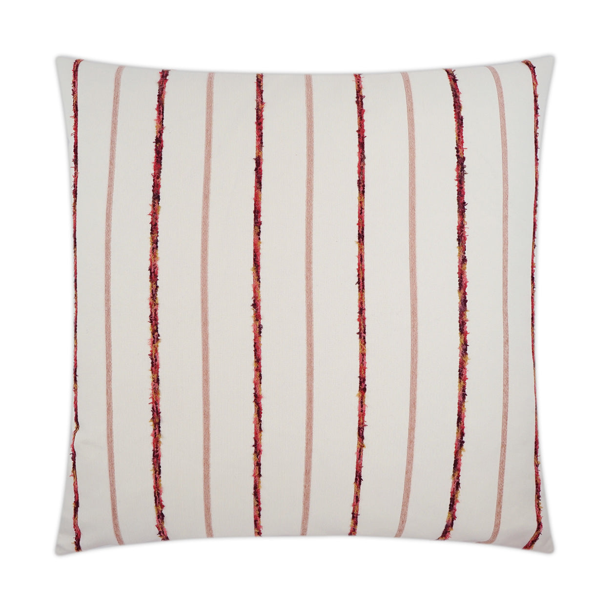 D.V. KAP HOME   24" x 24" Azaria Pillow - Fiesta Farmhouse, Textured, Transitional, Global, Stripes    - 3379-F-2424
