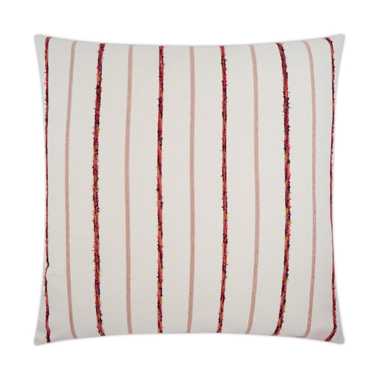 D.V. KAP HOME   24" x 24" Azaria Pillow - Fiesta Farmhouse, Textured, Transitional, Global, Stripes    - 3379-F-2424