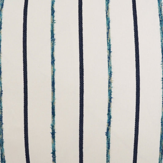 D.V. KAP HOME 3379-L-YARD Azaria Fabric - Lapis Farmhouse, Textured, Transitional, Global, Stripes  Turquoise,Teal, Blue   - Azaria