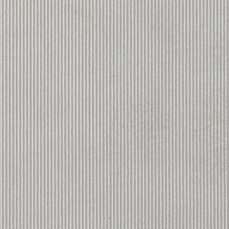 Grey ribbed fabric close-up with fine vertical stripes and soft woven texture.