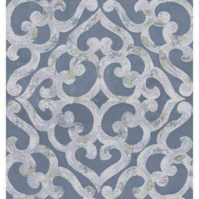 KRAVET DESIGN  LATTICE/SCROLLWORK BLUE,SILVER,   - 33799.511.0