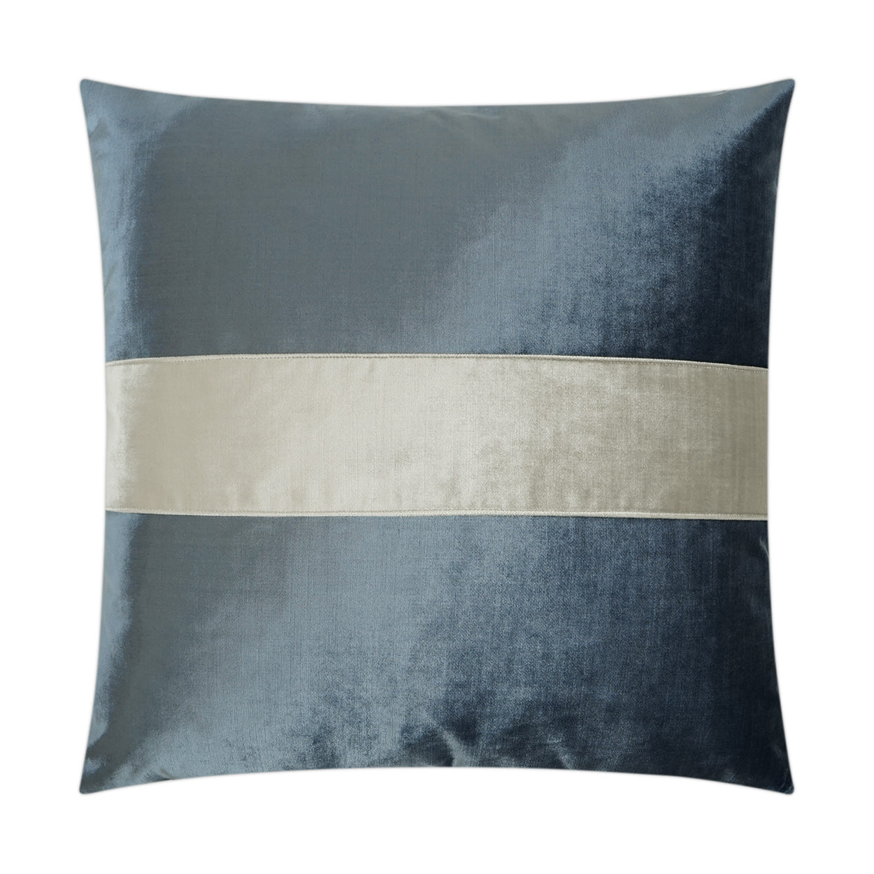 D.V. KAP HOME   24" x 24" Iridescence Band Pillow - Baltic Band / Ribbon    - 3384-B-2424