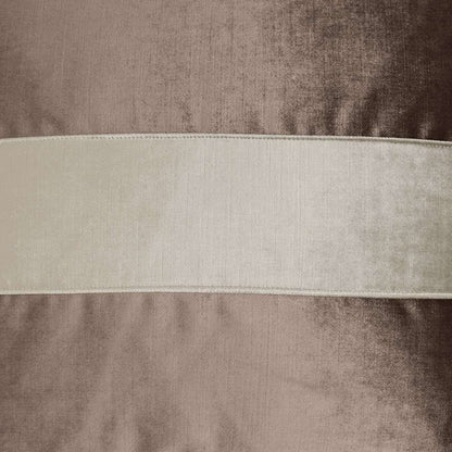 D.V. KAP HOME   24" x 24" Iridescence Band Pillow - Latte Band / Ribbon    - 3384-L-2424