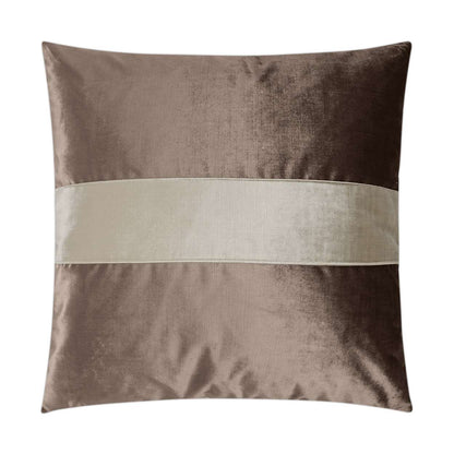 D.V. KAP HOME   24" x 24" Iridescence Band Pillow - Latte Band / Ribbon    - 3384-L-2424