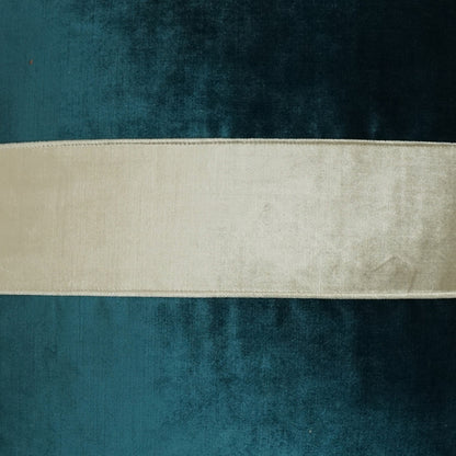 D.V. KAP HOME   24" x 24" Iridescence Band Pillow - Peacock Band / Ribbon    - 3384-P-2424