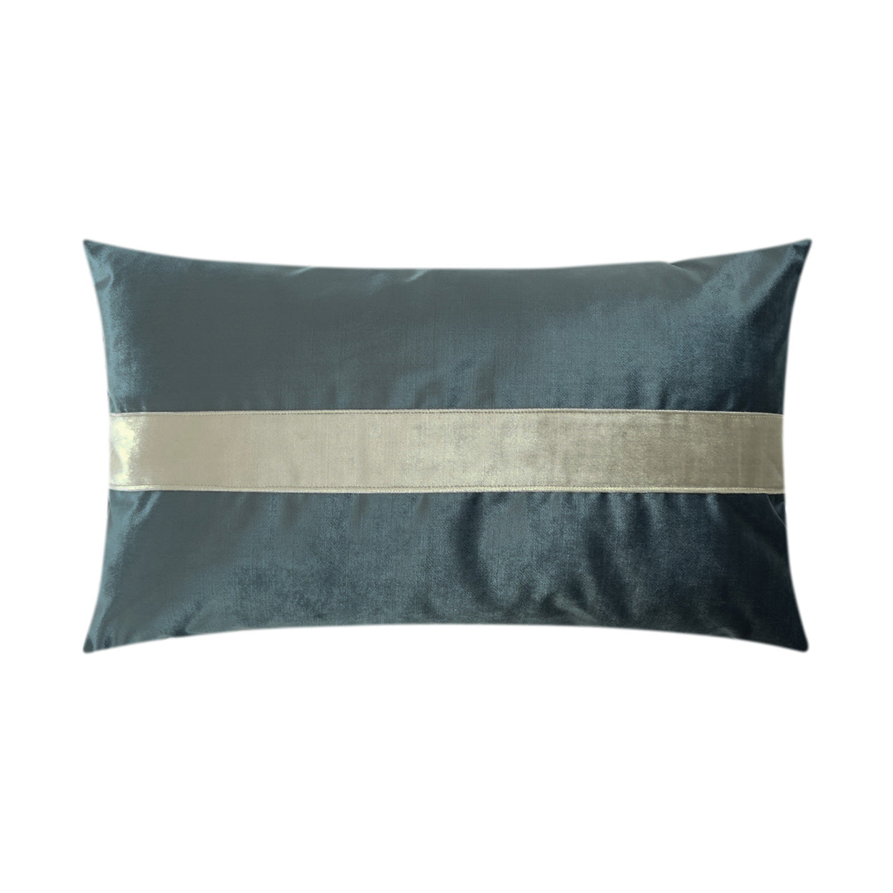 D.V. KAP HOME   14" x 24" Iridescence Band Lumbar Pillow - Baltic Band / Ribbon    - 3385-B-1424