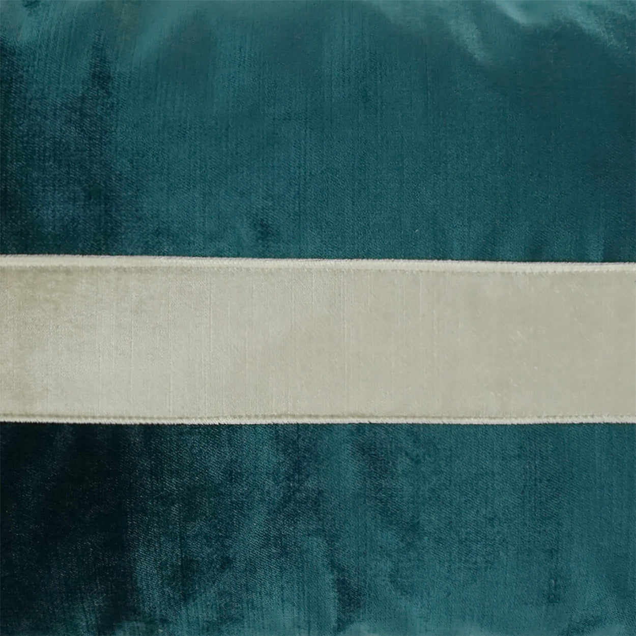 D.V. KAP HOME   14" x 24" Iridescence Band Lumbar Pillow - Peacock Band / Ribbon    - 3385-P-1424