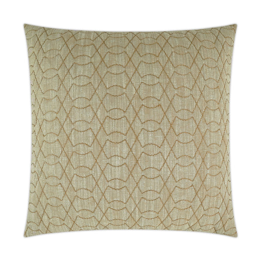 D.V. KAP HOME   24" x 24" Shipka Pillow - Brass Geometric    - 3387-B-2424