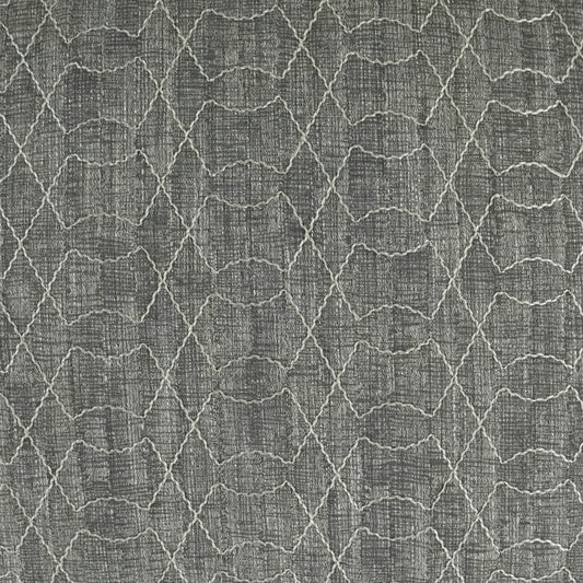 D.V. KAP HOME 3387-C-YARD Shipka Fabric - Chrome Geometric  Grey   - Shipka