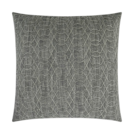 D.V. KAP HOME   24" x 24" Shipka Pillow - Chrome Geometric    - 3387-C-2424