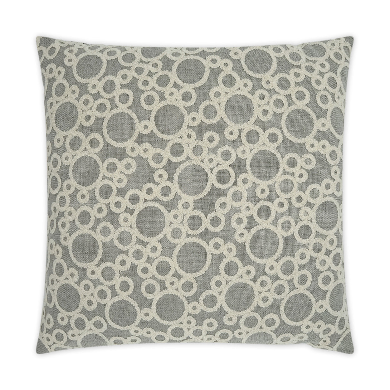 D.V. KAP HOME   24" x 24" Bubbles Pillow Textured, Circular - Dots    - 3388-2424