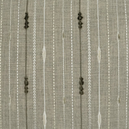 D.V. KAP HOME   24" x 24" Pacesetter Pillow - Mocha Embroidery, Stripes    - 3389-M-2424