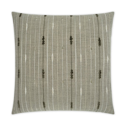 D.V. KAP HOME   24" x 24" Pacesetter Pillow - Mocha Embroidery, Stripes    - 3389-M-2424