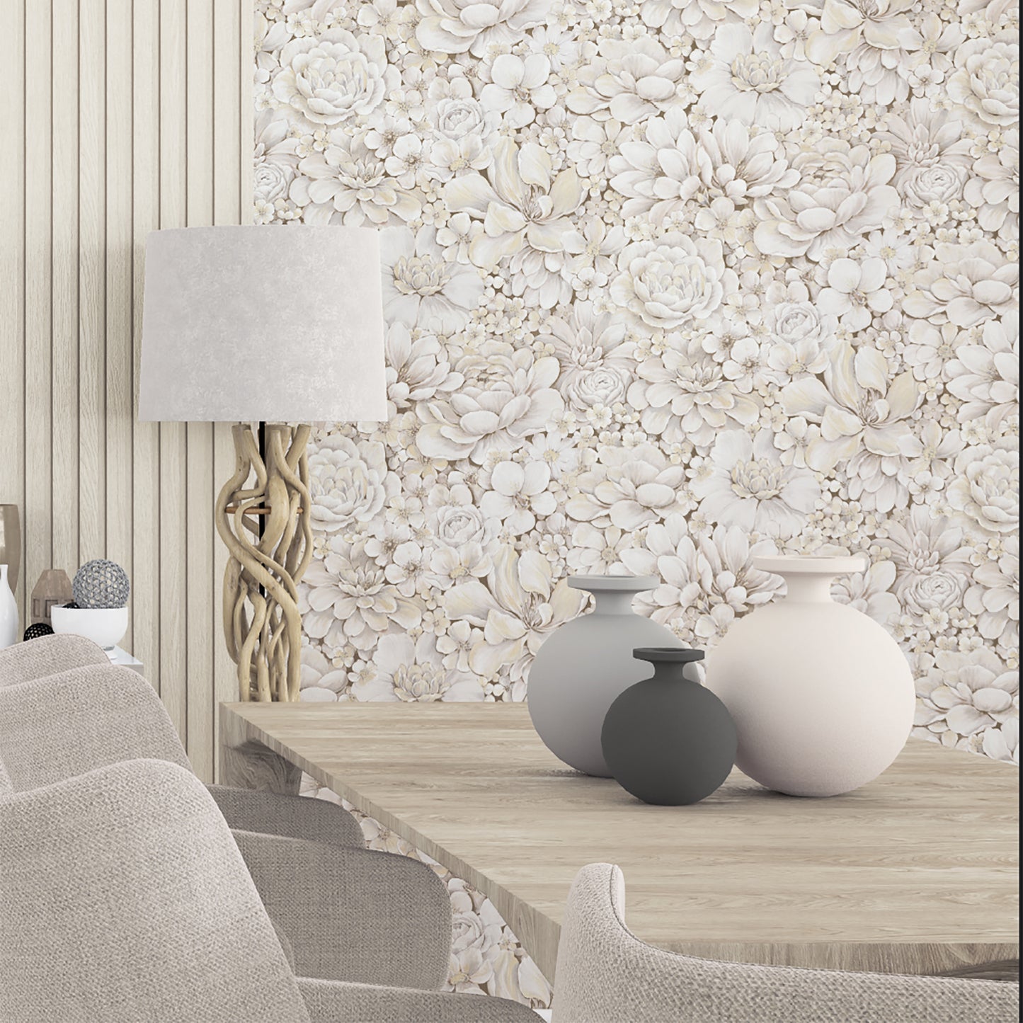 GALERIE WALLCOVERINGS Eden    Silver - Grey   - EN3395114