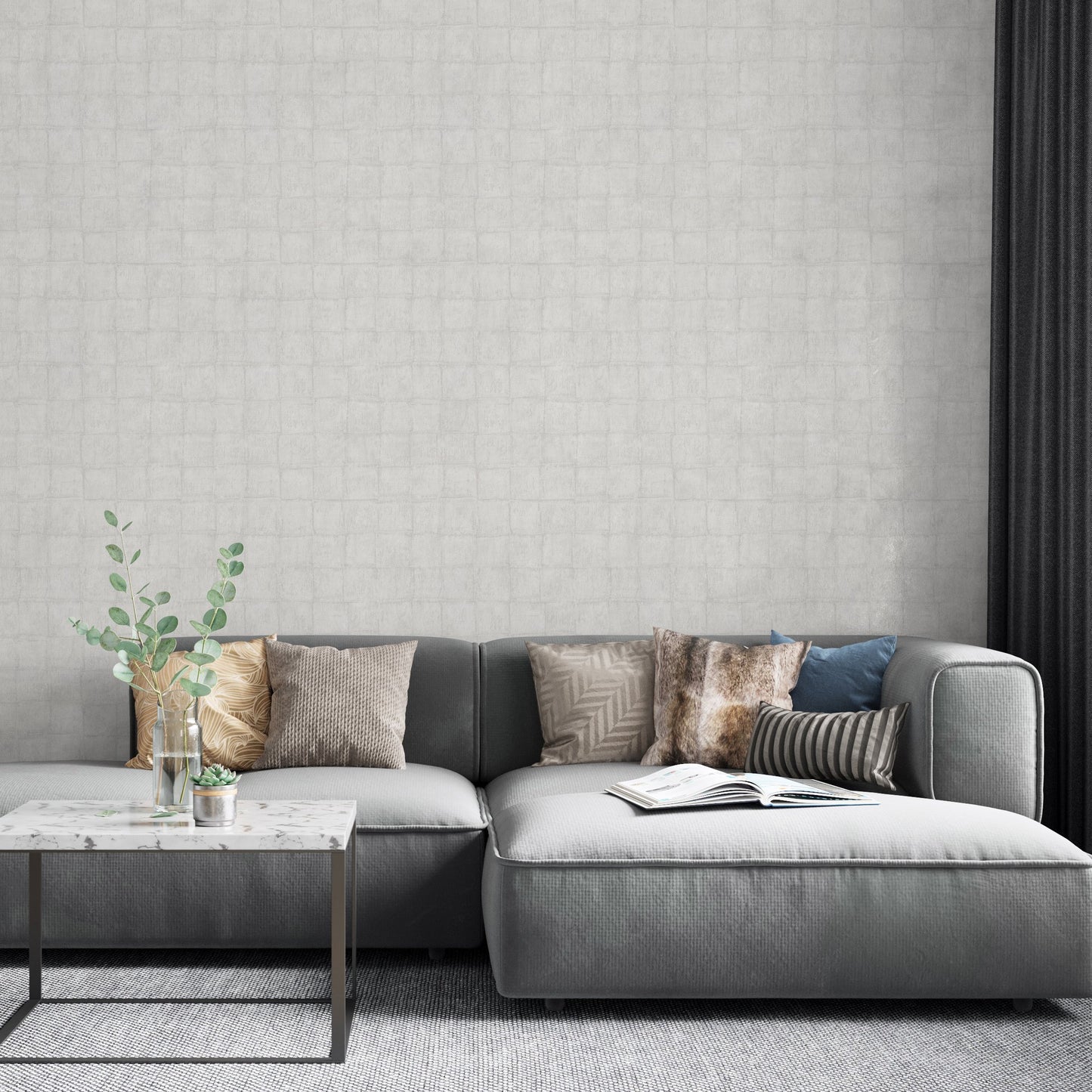 GALERIE WALLCOVERINGS Eden    Silver - Grey   - EN3396814
