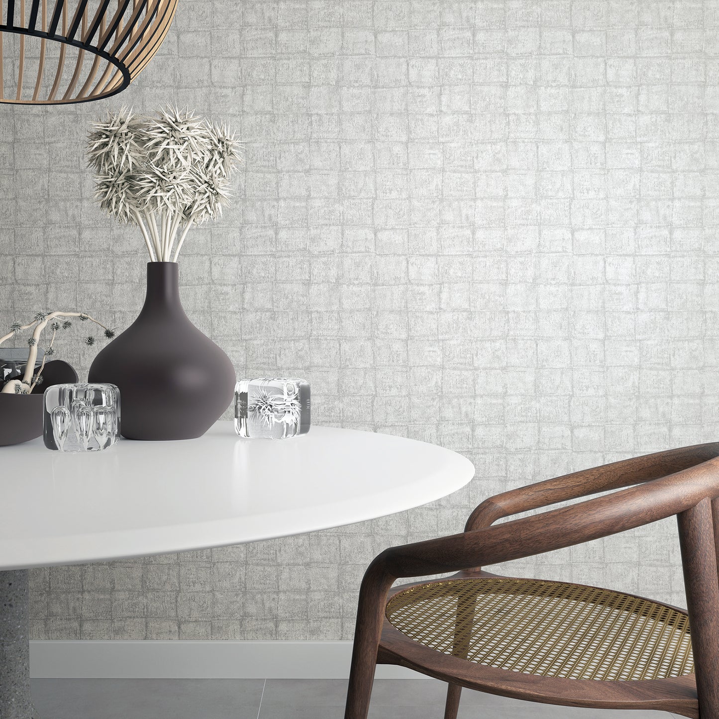 GALERIE WALLCOVERINGS Eden    Silver - Grey   - EN3397114