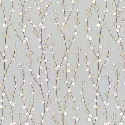 KRAVET COUTURE SILK BOTANICAL & FLORAL LIGHT BLUE,GREY,BEIGE   - 34002.511.0