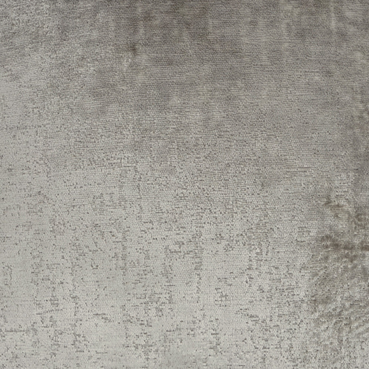 Grey ash solid pillow fabric close-up; plush textured pile visible on a 24x24 pillow.