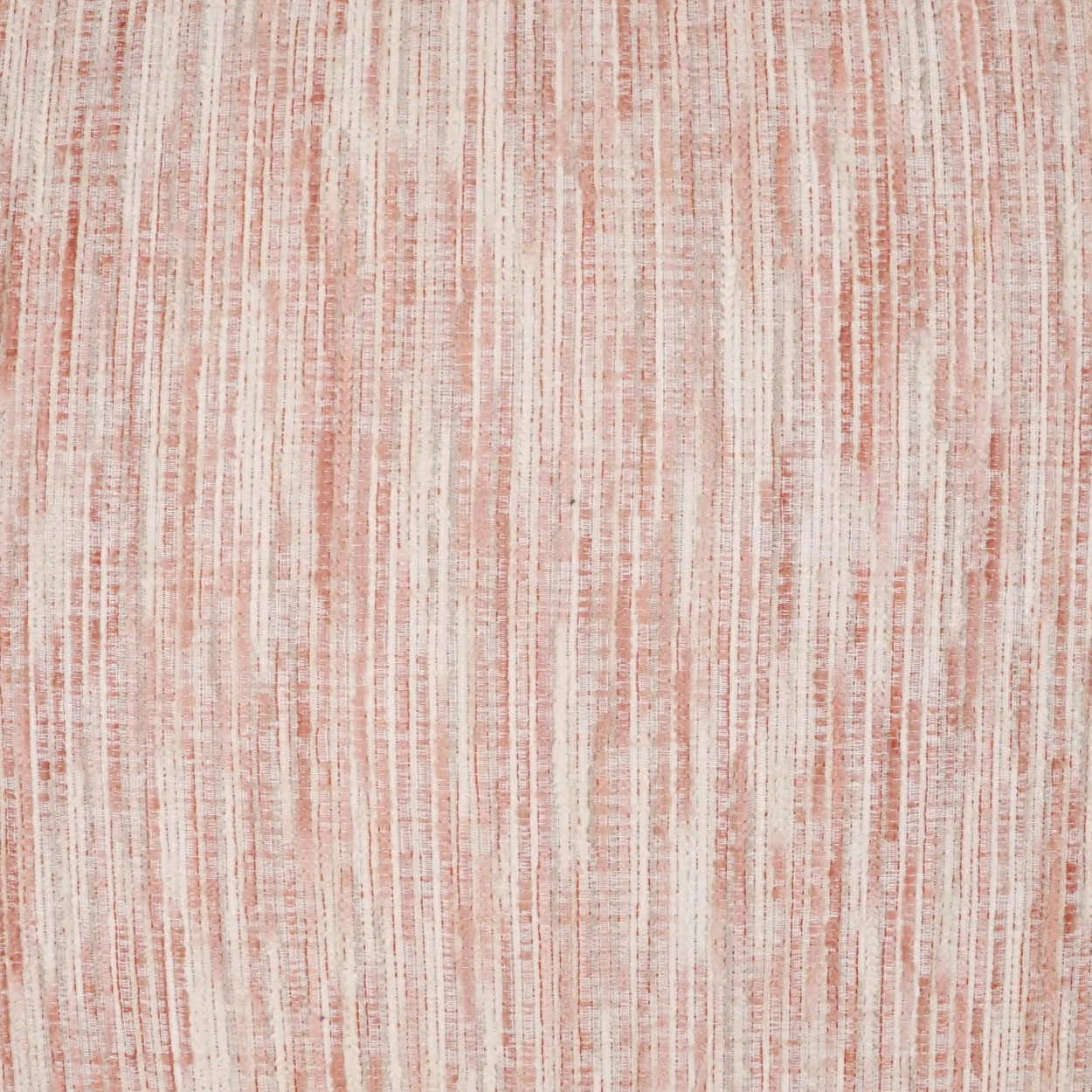 Pink striped fabric with pale white vertical lines; soft woven texture for upholstery or drapery.