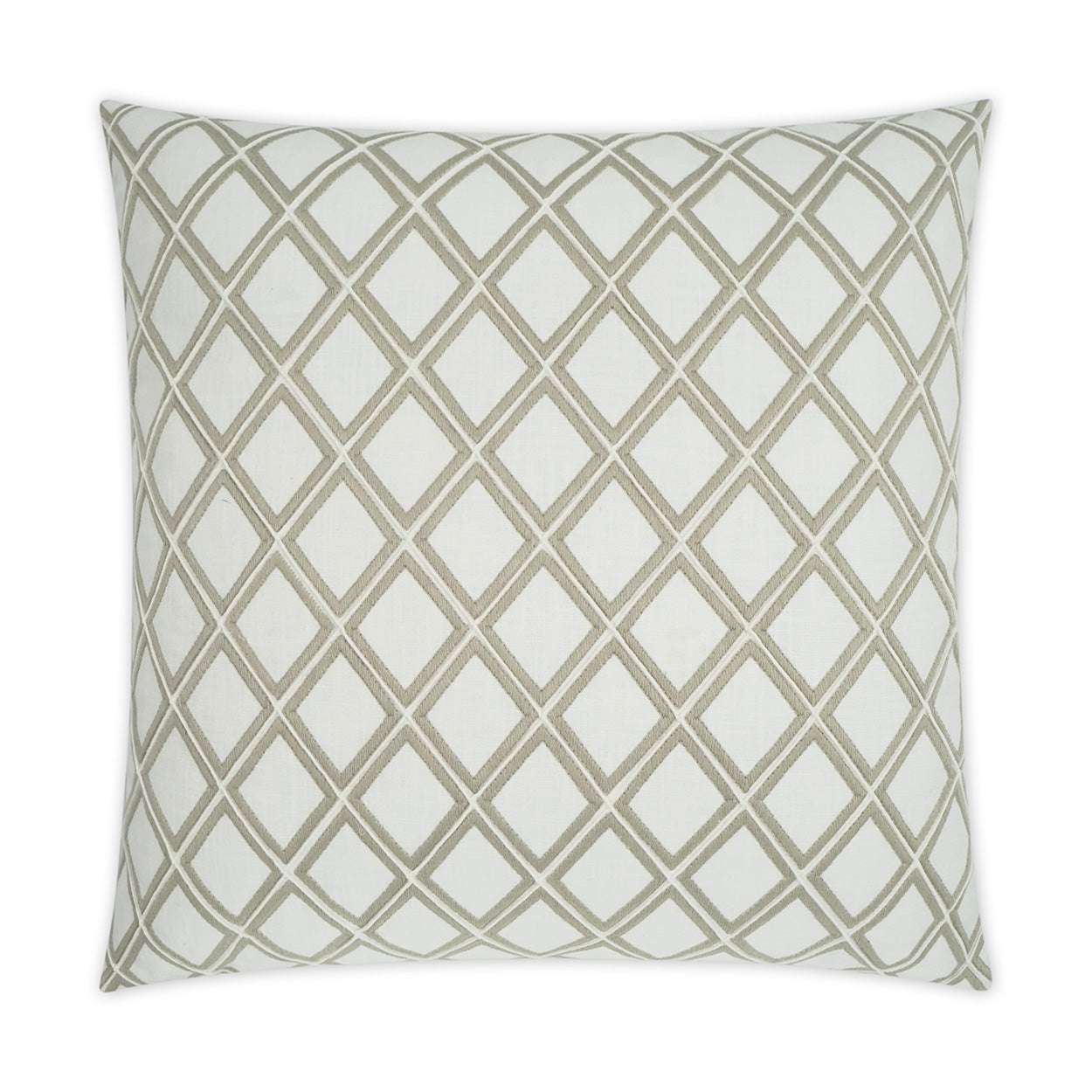 D.V. KAP HOME   24" x 24" Enhancer Pillow Embroidery, Farmhouse, Geometric    - 3411-2424