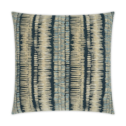 D.V. KAP HOME   24" x 24" Zorro Pillow - Indigo Abstract, Global    - 3414-I-2424