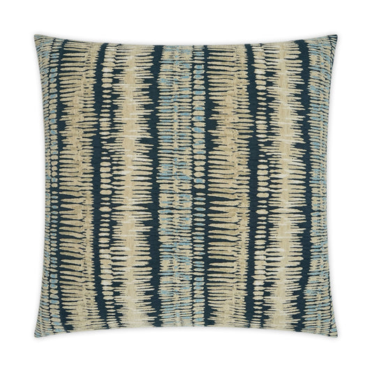 D.V. KAP HOME   24" x 24" Zorro Pillow - Indigo Abstract, Global    - 3414-I-2424