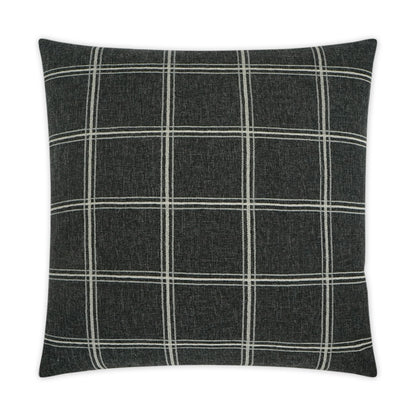 D.V. KAP HOME   24" x 24" Raymond Pillow - Onyx Plaid - Check, Traditional    - 3416-O-2424