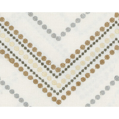 KRAVET DESIGN EMBROIDERY GEOMETRIC GOLD,BROWN,SILVER   - 34165.416.0