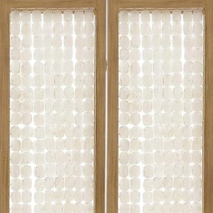 71" Clear Folding Three Panel Screen Room Divider
