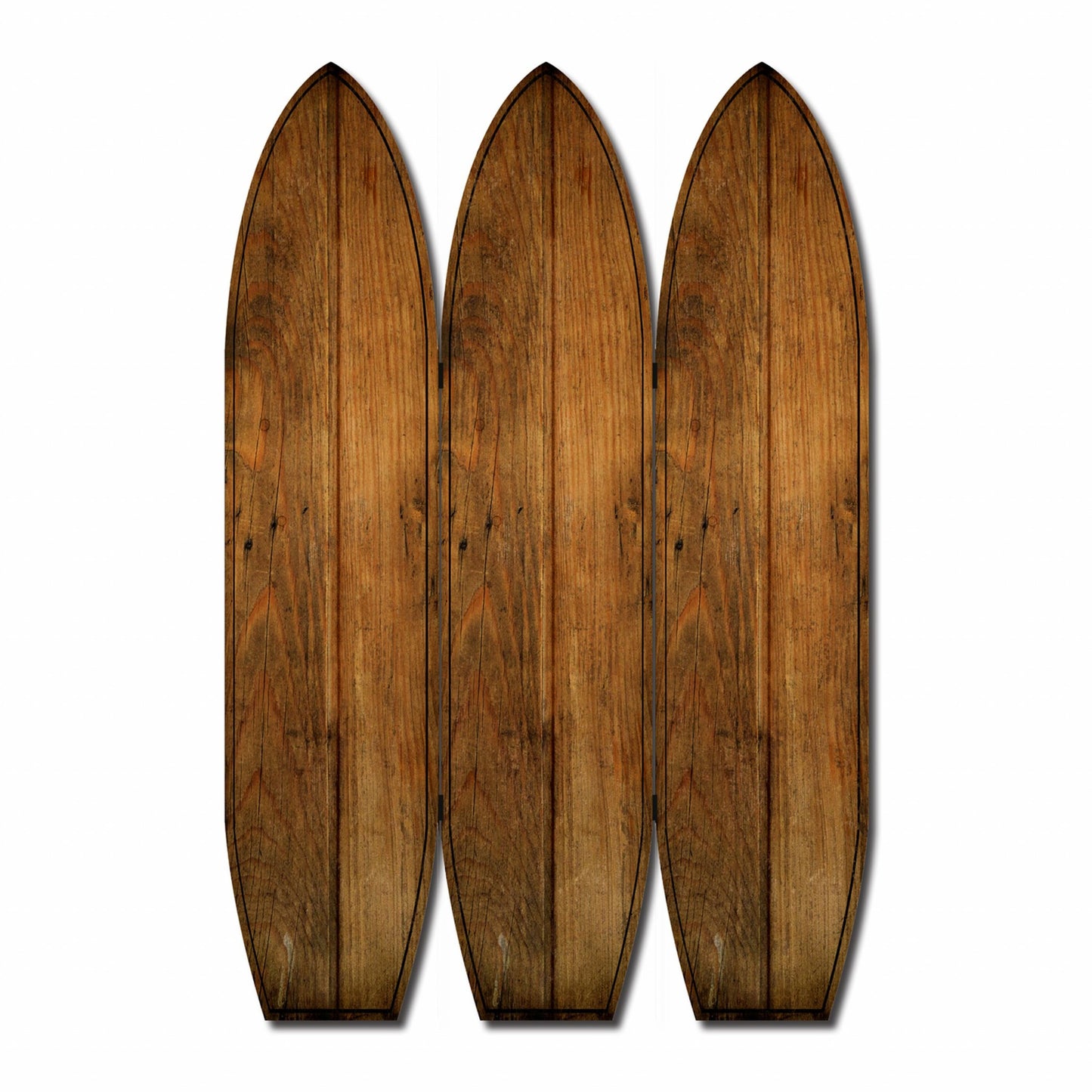 47 X 1 X 71 Brown Wood Coastal Surfboard  Screen