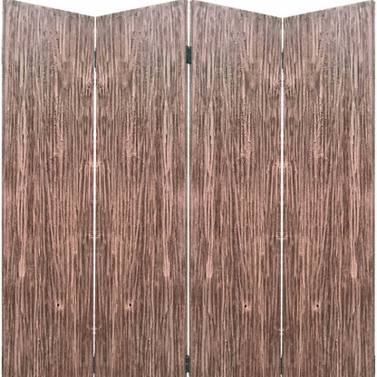 84" Brown Folding Four Panel Screen Room Divider