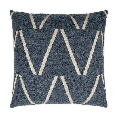 D.V. KAP HOME   24" x 24" Edge Of Glory Pillow - Blue Global    - 3432-B-2424