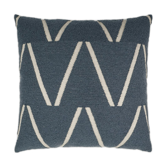 D.V. KAP HOME   24" x 24" Edge Of Glory Pillow - Blue Global    - 3432-B-2424