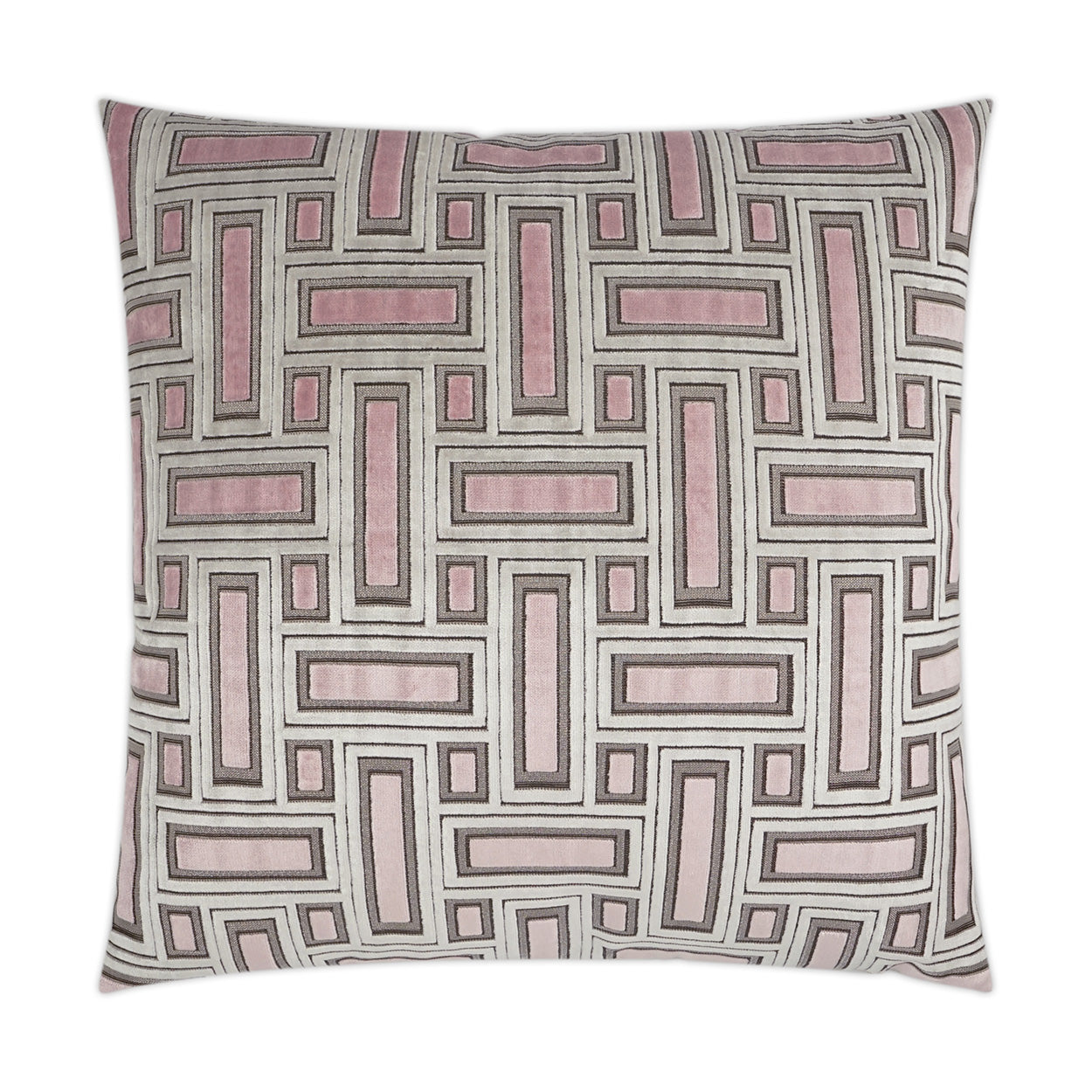 D.V. KAP HOME   24" x 24" Brix Pillow - Bella Transitional, Geometric    - 3433-B-2424
