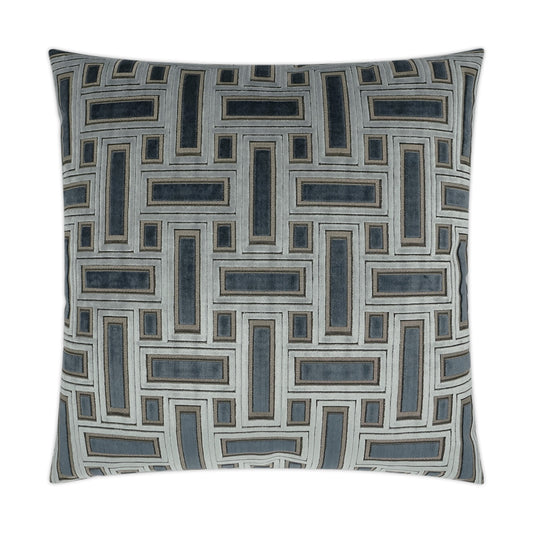 D.V. KAP HOME   24" x 24" Brix Pillow - Haze Transitional, Geometric    - 3433-H-2424