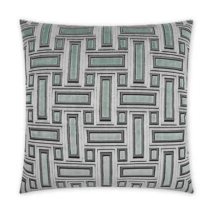 D.V. KAP HOME   24" x 24" Brix Pillow - Mist Transitional, Geometric    - 3433-M-2424